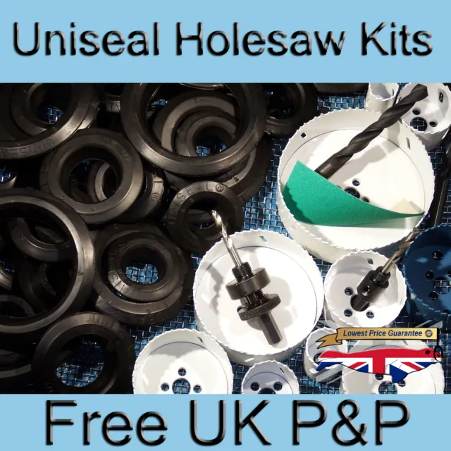 Uniseal Holesaw Kits, Hydroponic Grommet Kits, Bulkhead Tank Connector, Koi pond