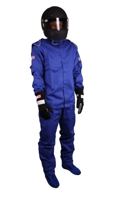 Rjs Safety Pants Blue Medium SFI-1 FR Cotton 200410304