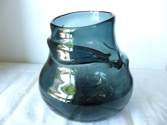 Claude Morin Vase Forme Libre Moderniste Signe Morin Studio Glass