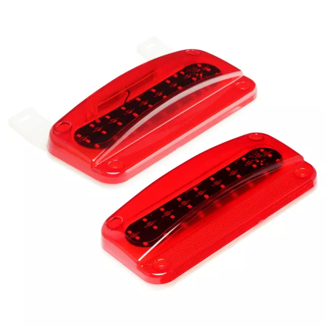 2x 2 LED Brake Tail Lights RV Camper Trailer Stop For Turn Lights Red