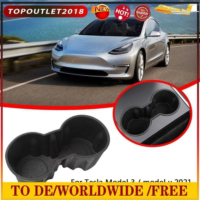 TPE Center Console Cup Holder Insert for Tesla Model 3 Model Y 2021 Accessories