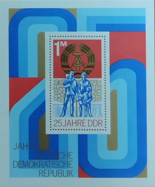Block 41 +25 Jahre DDR+ 1974+ postfrisch+ Michel Nr. 1983