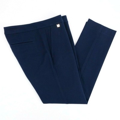 Lauren Ralph Lauren Womens 4 Navy Blue Mid Rise Ankle Pants Cropped 26" Inseam