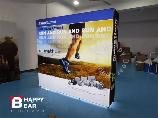 Trade Show Booth backwall pop up Backlit backdrop easy to assemble custom print
