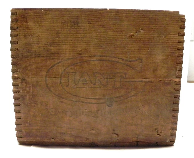 Vintage Nice Antique Atlas Powder Co. Explosives Wood Crate Black Stumping Rare 5