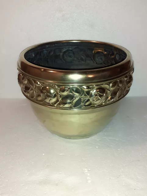 Tres Gros Cache Pot En Laiton Art Deco