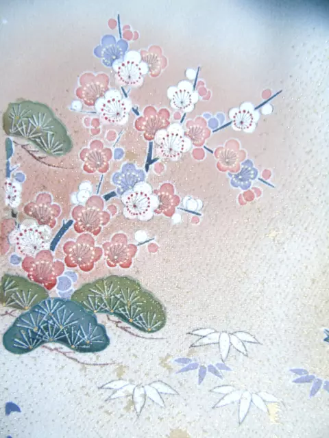 [AYANE] Embridered Woven Nuitori GARDEN - Japanese Silk  KIMONO Fabric