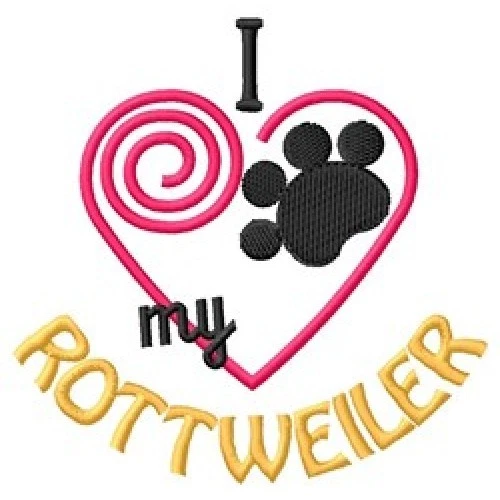 I "Heart" My Rottweiler Ladies Fleece Jacket 1444-2 Size S - XXL
