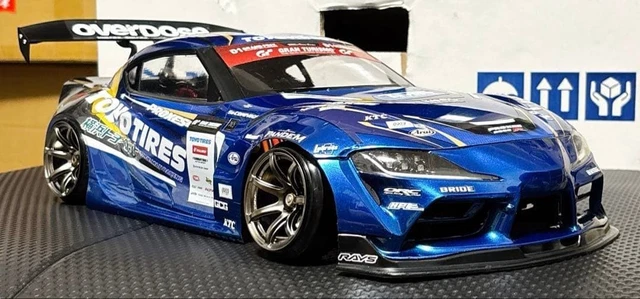 ADDICTION PANDEM TOYOTA A90 Supra TOYO TIRES RC Body Candy Blue Body ...