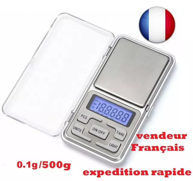 Mini Digital Balance poche électronique de Précision 0.1-500 g Pèse Bijoux herbe