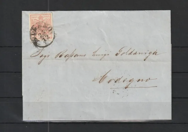 Lombardei Venetien 15 C. alter Brief Milano - Codogno, 1857 #1099246
