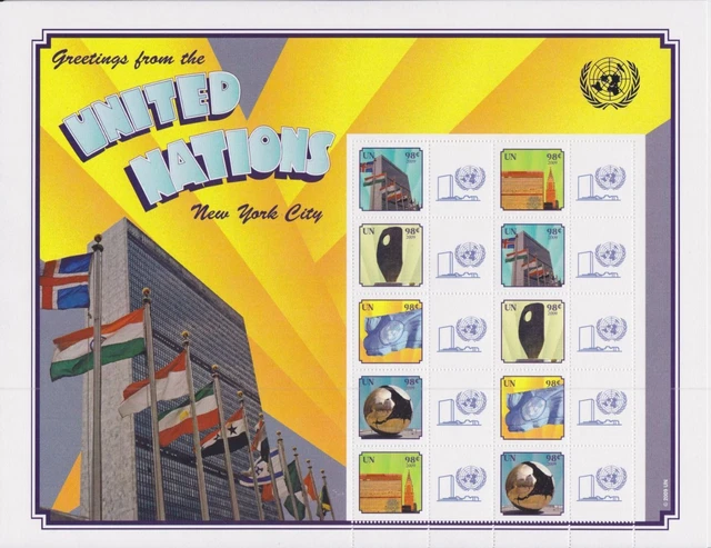 UN Vereinte Nationen New York 1154/58 A postfr.Kleinbogen Grußmarken 2009 -24211