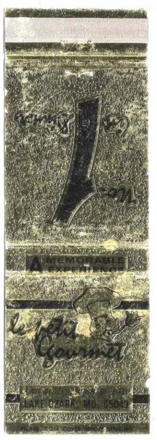 FS Matchbook Cover Le Petit Gourmet Restaurant Lake Ozark MO