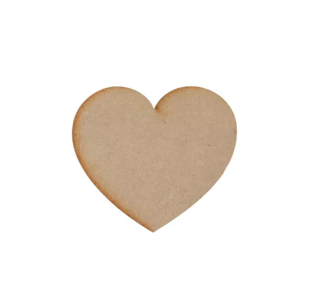 Wooden Hearts MDF Craft Shapes, Blank, Scrapbook, Decoration Embellishments.