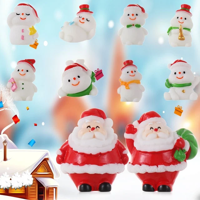 Bonsai Decor Xmas Tree Miniature Snowman Santa Claus Christmas Figurines