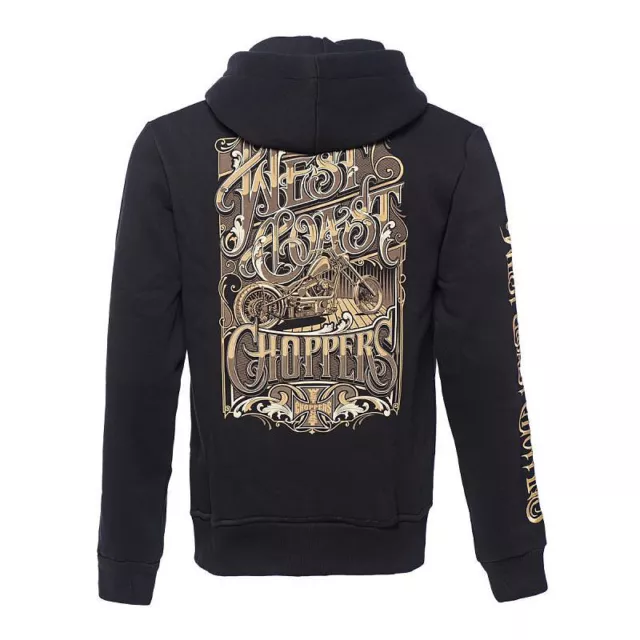 West Coast Choppers Veste a capuche - LOCK UP ZIP HOODY - Black