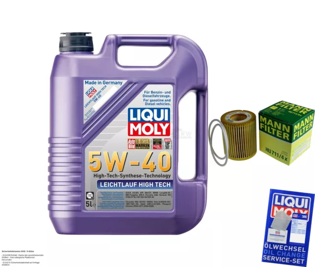 INSPEKTIONSKIT FILTER LIQUI MOLY ÖL 5L 5W-40 für Opel Zafira B A05 1.9 CDTi