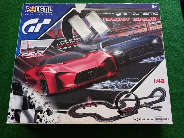 Lot de rails et accessoires pour circuit de voitures électrique POLISTIL 1/43