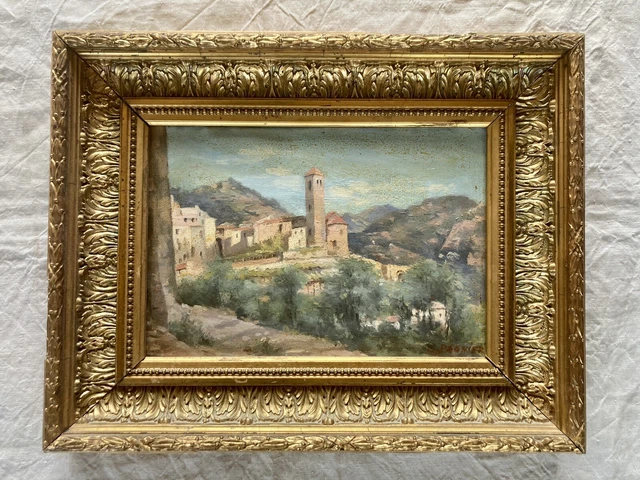 tableau ancien paysage du sud