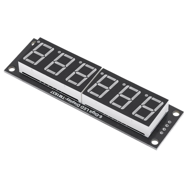 Modulo LED digitale 0,56 pollici TM1637 6 cifre 7 segmenti per Arduino (giallo)
