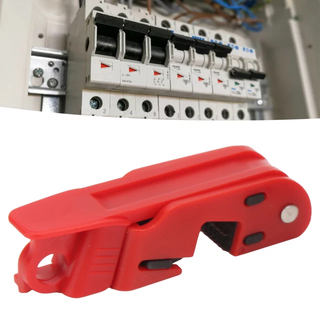 Circuit Breaker Lockout High Temp Resistant Red Circuit Breaker Clamp Lock