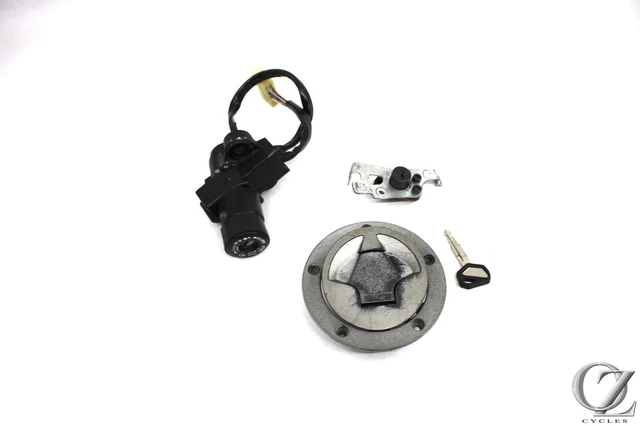 07-08 Kawasaki Ninja ZX6R ZX6 Ignition Lock Gas Cap Seat Set
