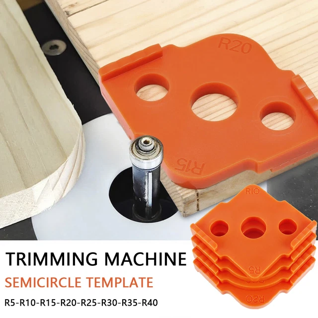 4PCS CORNER ROUTING Template Plastic Radius Jig Router Template Rounded