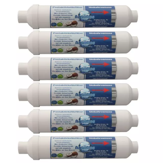 Inline Kartusche Vitaflow Postaktivkohlefilter Osmose Wasserfilter Aktivkohle