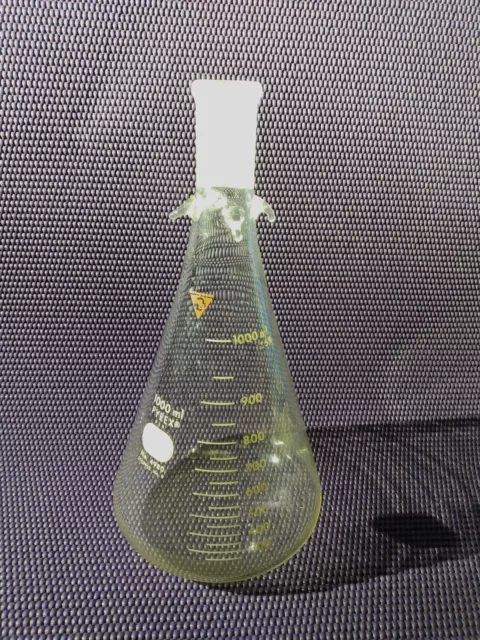 Pyrex Lab Glass - Erlenmeyer/Volumetric Flask - Narrow - 4980 - 1L - Stopper # 9
