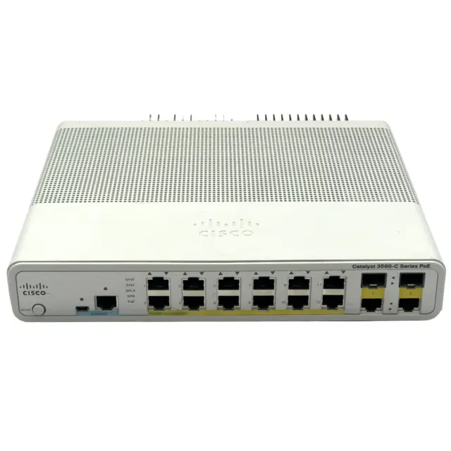 Cisco Catalyst 3560-C 12x (PoE+) 100MB RJ45 + 2x GB RJ45 + 2x GB SFP Switch