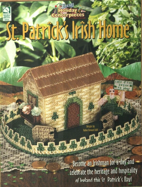 Used St Patrick's Irish Home Table Centerpiece Plastic Canvas Pattern Book