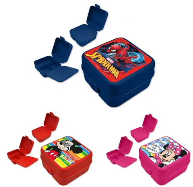 Kinder Brotdose Lunchbox 3 Fächer Snackbox Brotbüchse Vesperdose Disney Marvel