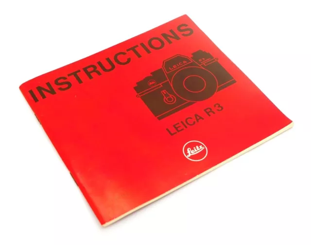 Leica R3 Instruction Manual, UK Dealer