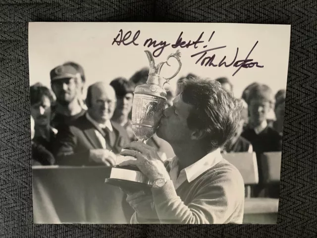 Tom Watson PGA Golf Signed 8 X 10 Photo Autographed British Open