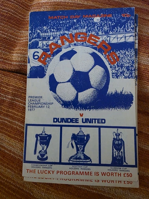 15 X RANGERS Home Programmes From Season 1976-77 L11 Some Writing £16. ...