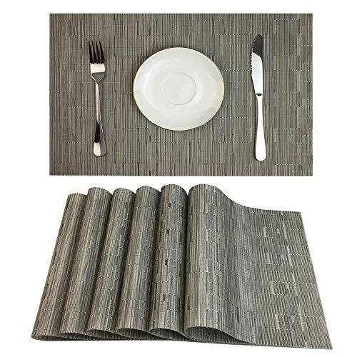 Red-A Placemats Set of 6 for Dining Table Heat-Resistant Washable Place Mats ...
