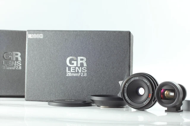 [Top Mint in Box] RICOH GR 28mm f/2.8 Black Lens w/ Finder Leica L39 LTM Japan