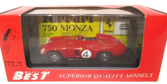 Best Model SB 1/43 - Ferrari 750 Monza N.4 6th Tourist Trophy 1955
