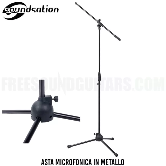 Soundsation SMICS-70-BK Asta Microfonica a Giraffa tipo Proel Quiklok Bespeco