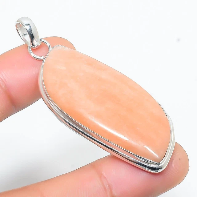 Orange Aventurine Gemstone Handmade Gift Jewelry Pendant 1.77" J458