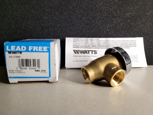 Watts LF288A-3/8 Anti-Siphon Vacuum Breaker,3/8 In. New