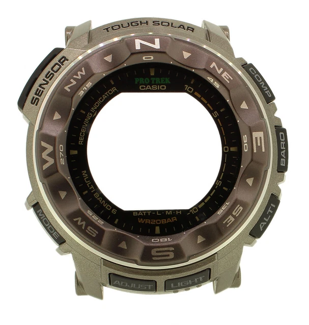 Boîtier De Remplacement Pour Montre Casio Pro Trek PRG-550-1A1 - Plastique/Résine Noir - Neuf