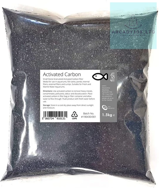 Intralabs Activated Carbon 1.5kg - Small Charcoal Granules Fish Tank Filter