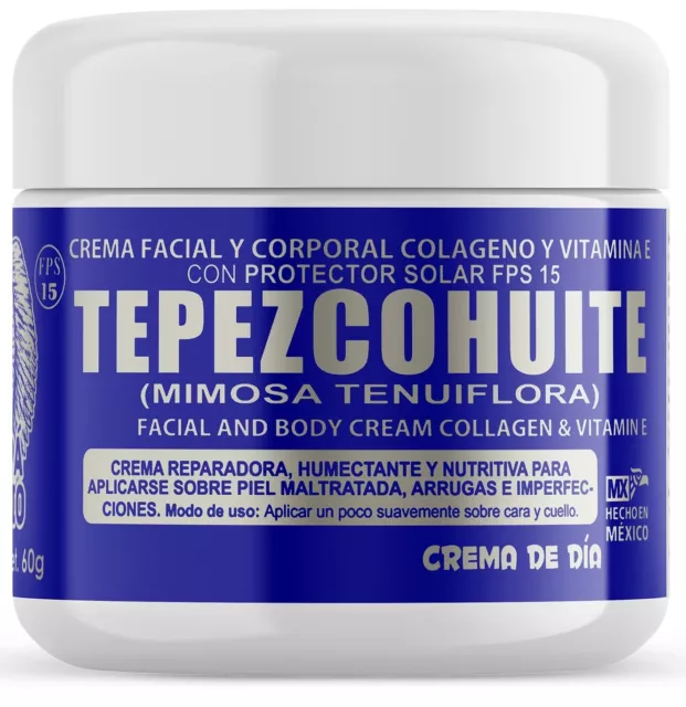 PAPA INDIO Facial Day Skin Cream with Tepezcohuite 60g Small - brand new