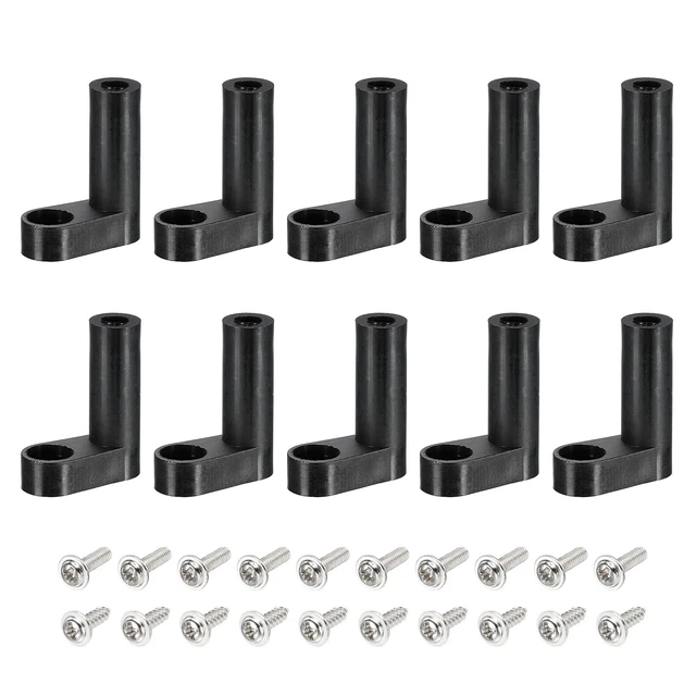 PCB Plástico Fijo Pies Circuito Placa Separador Negro Espaciador 25mm, 100 Set