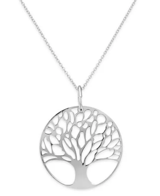 925 Solid Sterling Silver Tree Of Life Pendant  with 18" Sterling Silver Chain