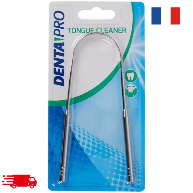 GRATTE LANGUE NETTOYEUR buccal bain de bouche haleine fraiche grattoir brosse fr EUR 6,99