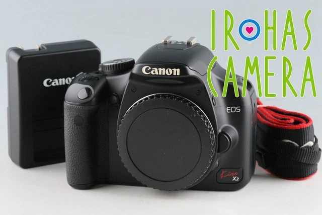 CANON EOS KISS X2 12.2MP Digital SLR Camera Body Only Black Tested