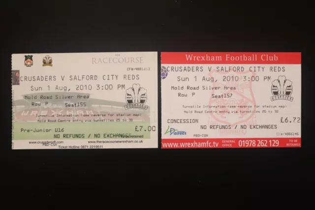 Two Crusaders v Salford City Reds 2010 Rugby League Tickets Wrexham