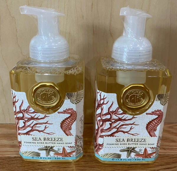 2 Michel Design Works Sea Breeze Foaming Shea Butter Hand Soaps 17.8 oz